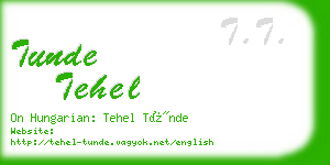 tunde tehel business card